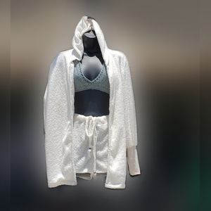 Fuzzy jacket 2 pc set